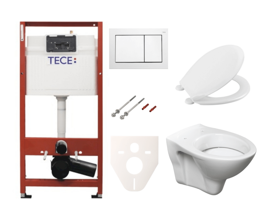 Cenovo zvýhodnený závesný WC set TECE do ľahkých stien /