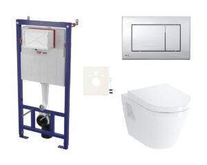 Cenovo zvýhodnený závesný WC set SAT do ľahkých stien /